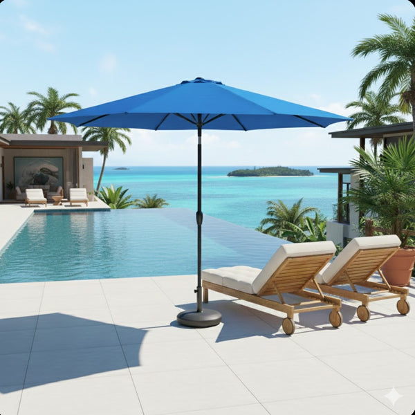 English Elm 11 Foot Market Patio Umbrella Uv Blocking Crank Tilt Aluminum Pool Backyard B082P454963