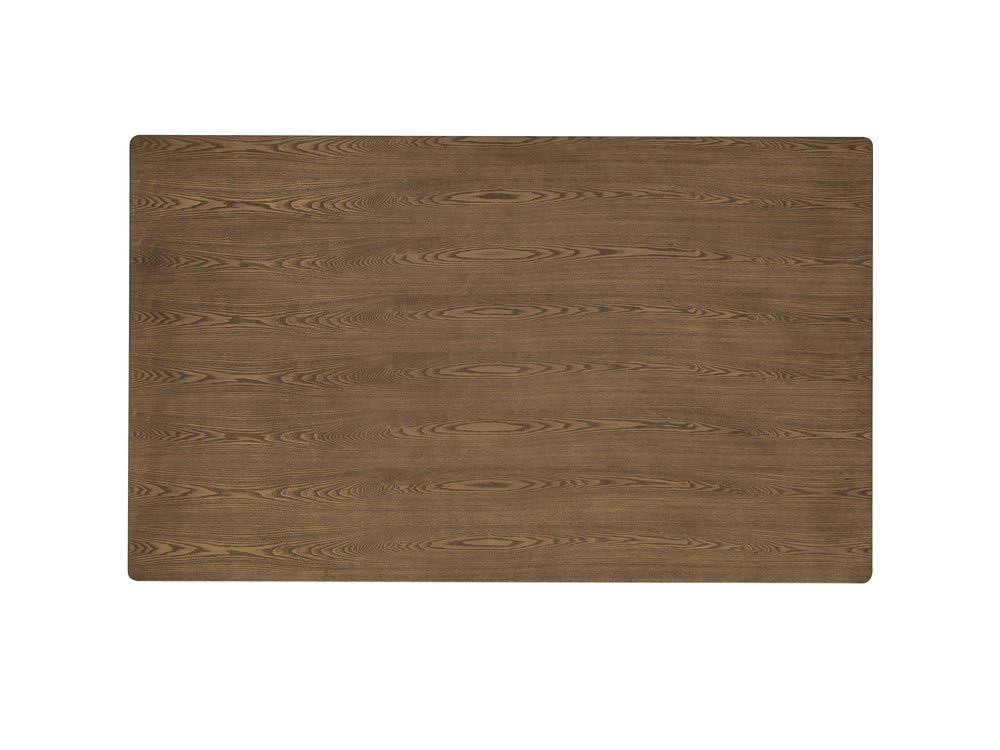 English Elm Damica Round Drop-Leaf Dining Table in Warm Wood Finish — Contemporary Solid Rubber Wood Design, Compact Foldable Surface Walnut 63 L x 38.2 W x 4.7 H B2726P320908