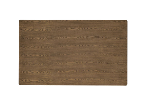 English Elm Damica Round Drop-Leaf Dining Table in Warm Wood Finish — Contemporary Solid Rubber Wood Design, Compact Foldable Surface Walnut 63 L x 38.2 W x 4.7 H B2726P320908