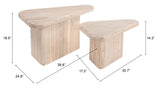 Navidic Coffee Table Set (2-Piece) Natural 109872 Zuo Modern