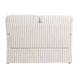 English Elm Classic Striped 3 Piece Living Room Set with Sofa Loveseat and Push Back Recliner B011S01554