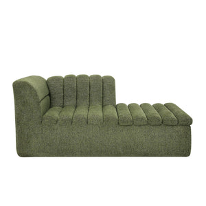 English Elm 106" Modular L-shaped Sectional Chenille Sofa Sculptural Low Profile Living Room Couch Green W1413S00126