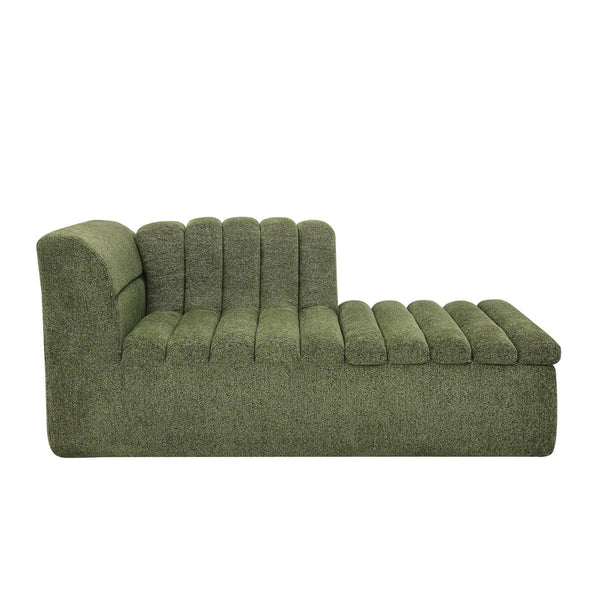 English Elm 106" Modular L-shaped Sectional Chenille Sofa Sculptural Low Profile Living Room Couch Green W1413S00126