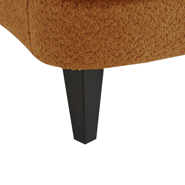 English Elm Christopher Knight Home® - Gerald Boucle Upholstered Club Chair with Tapered Birch Legs, Tonal Piping and Cozy Texture Caramel 33 L x 32.75 W x 30 H N776P243523Y