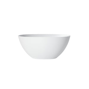 English Elm 51" Matte White Stone Resin Freestanding Soaking Tub with Built-in Acrylic Shelf T3785P490209