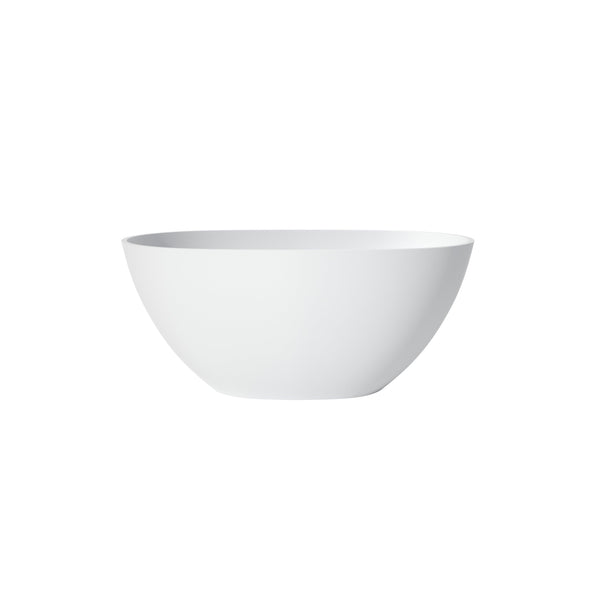 English Elm 51" Matte White Stone Resin Freestanding Soaking Tub with Built-in Acrylic Shelf T3785P490209