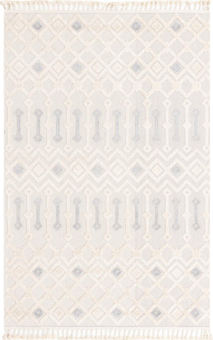 Unique Loom Arlo Lenny Machine Made Tribal Rug Sandy Beige, Beige/Gray 6' 1" x 9' 0"