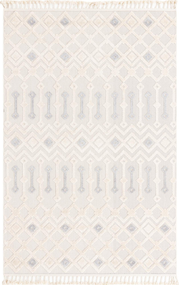 Unique Loom Arlo Lenny Machine Made Tribal Rug Sandy Beige, Beige/Gray 6' 1" x 9' 0"