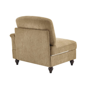 English Elm Sofa Rsf Sectional Chenille Upholstery with Spindle Legs and Detachable Ruffle Skirt W3041P332575