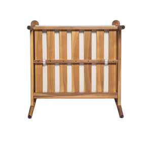 English Elm 30.5" Mid-century Solid Wood Outdoor Lounge Chair with Cushioned Slatted Patio Seat N767P371799T