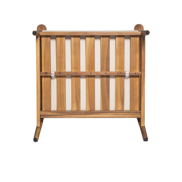 English Elm 30.5" Mid-century Solid Wood Outdoor Lounge Chair with Cushioned Slatted Patio Seat N767P371799T