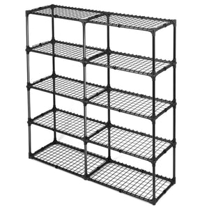 English Elm 5-shelf Wire Rack Set of Two with Zip Cover Dust Protection for Garage Storage W285P166905