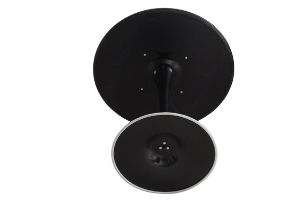 English Elm Round Round Dining Table 31.5" Black Tulip Design Modern Pedestal Table for Small Spaces, Seats 2-4 W2720P204035