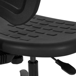 OSP Home Furnishings Armless Task Chair with Lumbar Support Urethane Seat for Modern Office Workstations KH81313