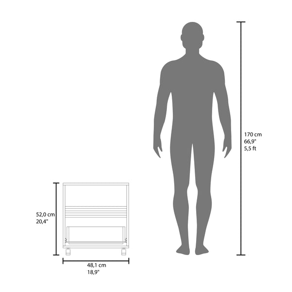 English Elm Saxon Modern Nightstand with Drawer & Open Shelf, Natural Oak Finish, Minimalist Bedroom Storage B128P263722