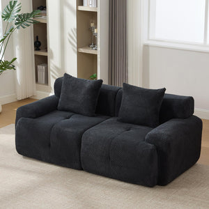 English Elm Loveseat Modular Floor Sectional Tufted Cloud Cushion Sofa for Small Living Spaces W5385P455456