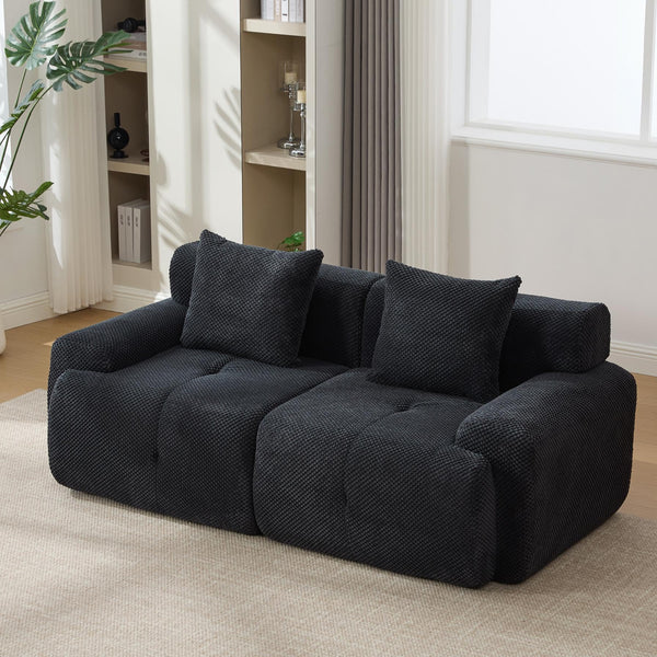 English Elm Loveseat Modular Floor Sectional Tufted Cloud Cushion Sofa for Small Living Spaces W5385P455456