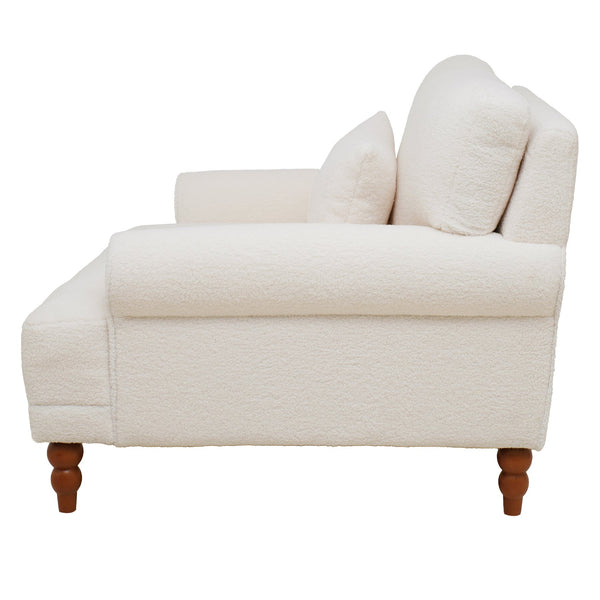 English Elm Mirod Oversized Polyester Accent Chair with Column Legs and Ergonomic Lumbar Support N760S0000028W