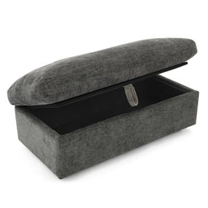 English Elm Leisure Chenille Two Seat Reclining Sofa with Usb Port Storage Ottoman Padded Armrests Gray W487S00522