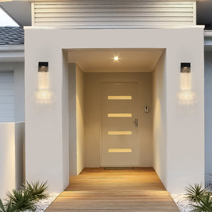 English Elm Outdoor Crystal Bubble Wall Sconces Weatherproof Aluminum Porch Entryway 2 Pack W2312P477661