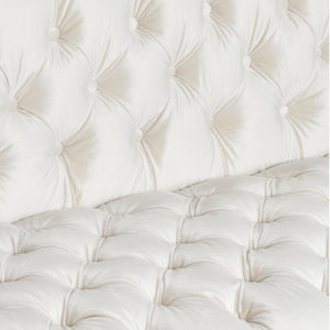 English Elm 3-seater Tufted Upholstered Sofa with Matte Iron Legs for Modern Living Rooms 68263.00A