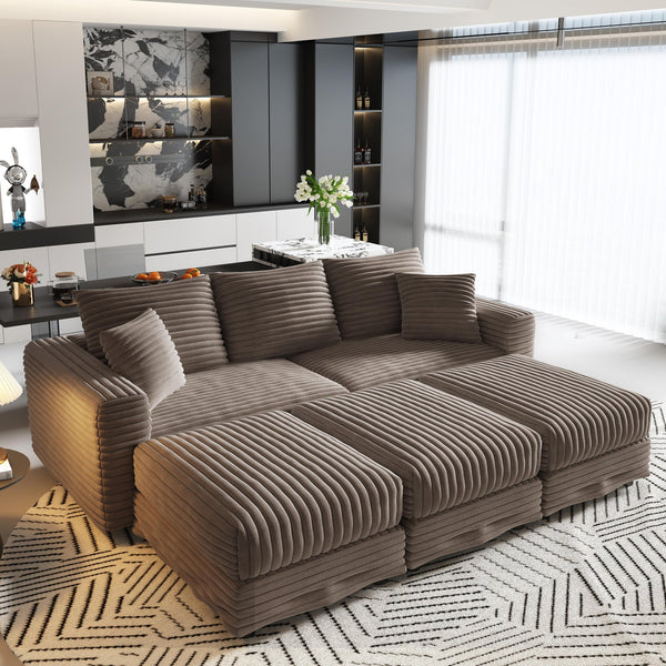 English Elm 82.6"upholstered Velvet Chesterfield Sofa with Button Tufting Nailhead Trim Rolled Arms Camel W1885S00355