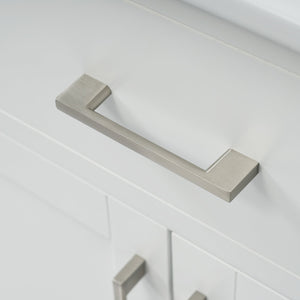English Elm 30-Inch Bathroom Vanity With Ceramic Sink And Storage - Ideal For Space-Saving Small Bathrooms! WF530809AAK