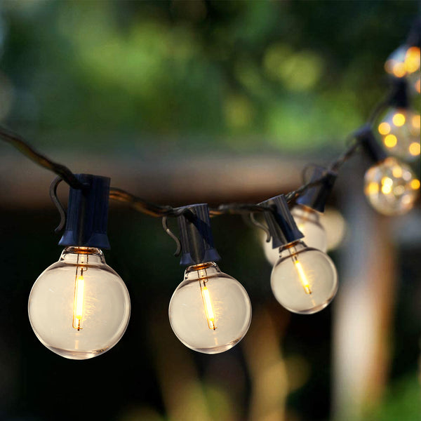 English Elm 197ft Outdoor Led String Lights 100 G40 Shatterproof Bulbs Warm Amber Patio Glow W1340P425345