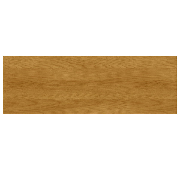 English Elm Lowry Large Desk Oak Veneer with Metal Legs — 72" Handcrafted Workstation with Keyboard Tray & Deep Drawers B136P283764