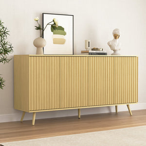 English Elm Sideboard Walnut Credenza with Hexagonal Doors and Adjustable Shelves for Dining Areas W409P327407