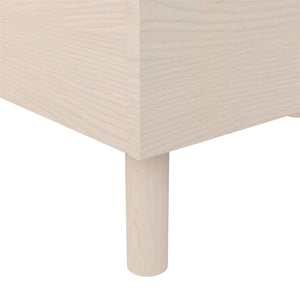 English Elm Upholstered Canvas and Oak Veneer Headboard for Modern Minimalist Bedroom Decor Light Oak B2733P436847