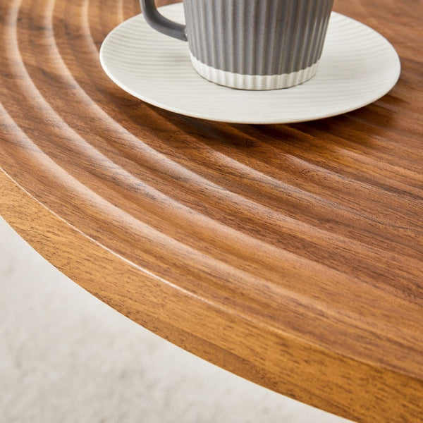 English Elm Table 5-Piece Dining Set: 31.5-Inch Dark Wood Grain Round Table & 4 Ergonomic Black Pu Chairs W1151S02486-GIGA