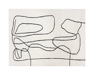 Sunpan Tilda Hand-tufted Wool Rug: Chic Monochrome Design In Soft Low Pile For Elegant Home Décor White Wool 111978