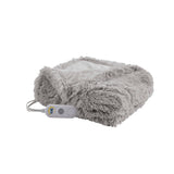 Serta Malea Glam/Luxury Shaggy Faux Fur Heated Throw ST54-0150 Grey