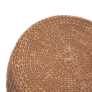 English Elm Christopher Knight Home® - Nydia Weatherproof Drum Side Table — Fireproof MGO, Straw-Weave Texture, Recyclable Eco Design N775P300869B