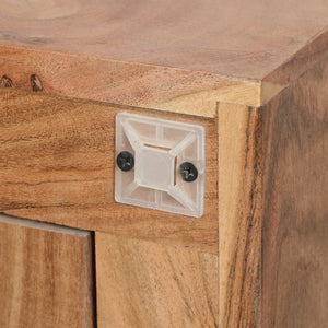 English Elm Christopher Knight Home® - SIDEBOARD Handcrafted 3-Door Natural Acacia Wood Boho Side Cabinet with Carved Texture & Storage 68732.00