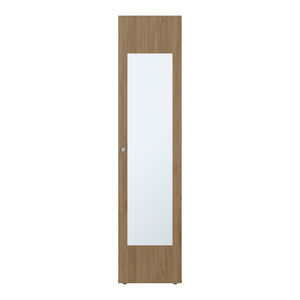 English Elm White Slim Particleboard Storage Cabinet with Four Shelves for Small Bedroom or Hallway B062P483768