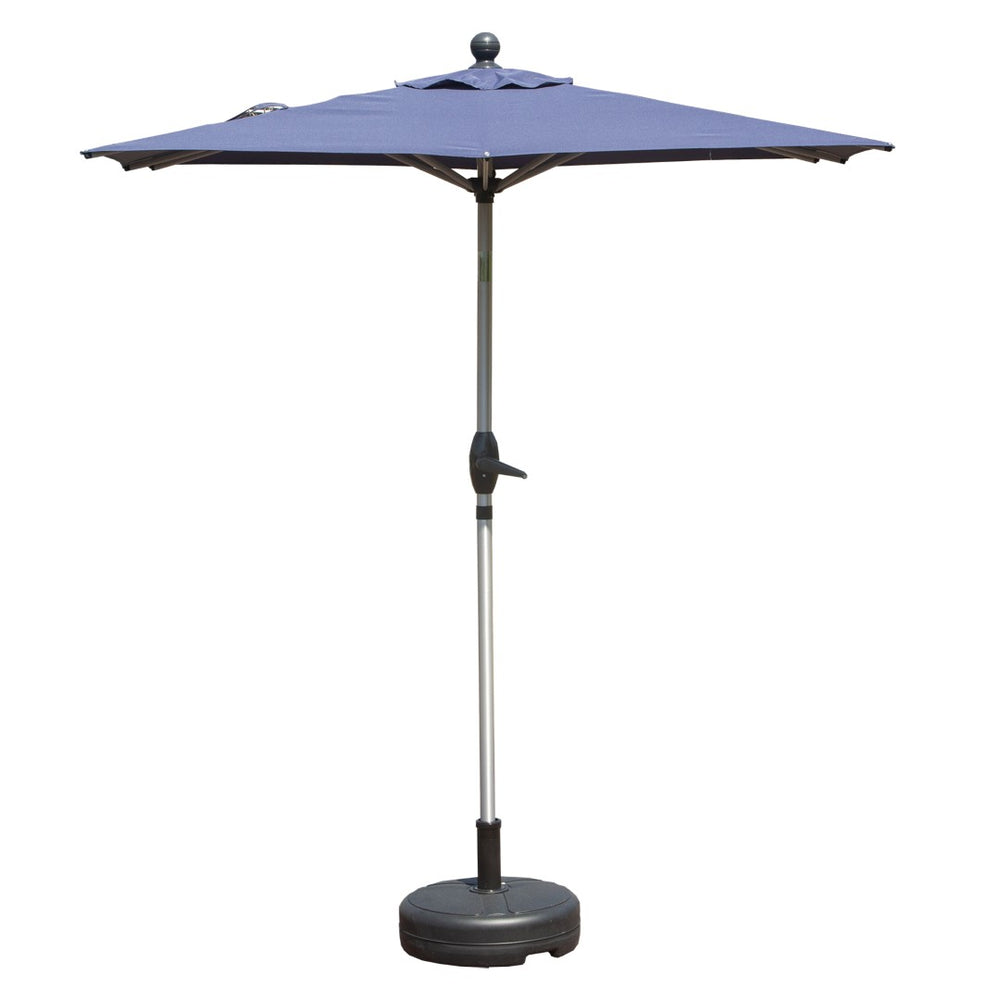 English Elm Rectangle Patio Umbrella With Crank Lift & Tilt, Durable Navy Shade For Outdoor Comfort & Style W1859P320941-GIGA