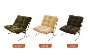 English Elm Modern Wingback Accent Chair Faux Leather Upholstery Chrome X Frame Living Room Green W2105P440976