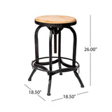 Christopher Knight Home® Noble House Firwood Adjustable Height Swivel Barstools (Set Of One)