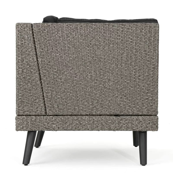 English Elm Christopher Knight Home® - Tahiti Outdoor Sofa Set - Stylish Black Weather-Resistant Seating With Cushions For Patios & Decks 60125.00MBK