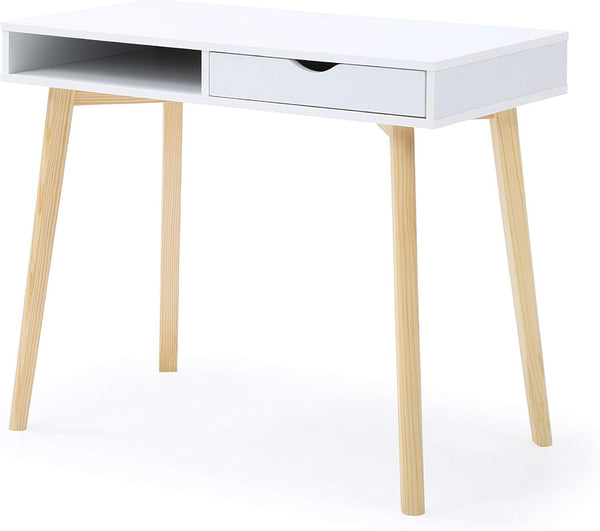 English Elm Modern Laurel Marbled Writing Desk with Drawers for Study Bedroom or Dorm B011P236745