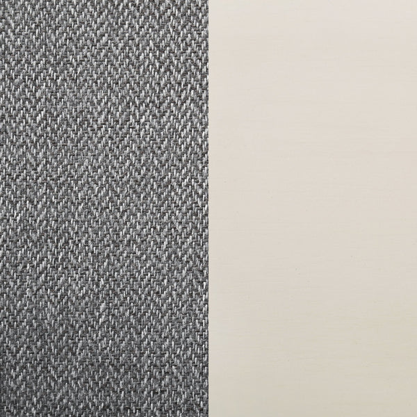 English Elm Grey Upholstered Dining Chair Set of 2 - Plush Gray Fabric, Distressed White Angular Base, Modern Comfort B011P298241