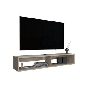 English Elm TV Stand engineered wood with 2 shelves, compact modern oak finish, durable storage, eco certified quality Light Oak 64.57 L x 17.72 W x 3.54 H B097P250854