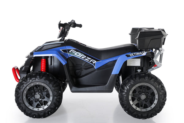 English Elm Kids Electric Atv Two Seat 24v Four Wheel Drive Ride on with Spring Suspension Eva Tires Blue W1620P271402