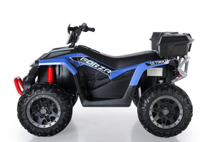 English Elm Kids Electric Atv 24v 4wd Two Passenger Ride on with Eva Tires and Suspension Blue W1620S00003