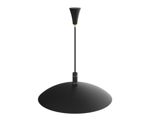 Sunpan WENDELL Pendant Light - Artisan-Crafted Industrial Dome Fixture for Warm Ambient Illumination 109752