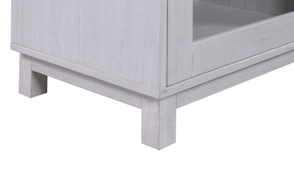 English Elm Sestriere 70 Inch Electric Fireplace Tv Stand with Walnut Finish and Cabinet Storage B2749P413262