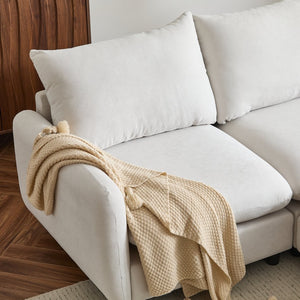 English Elm Christopher Knight Home® - 99 In. Modular L-Shaped Sectional Sofa Set With Ottoman – Versatile, Stylish, And Comfortable Solution N773IS00004W