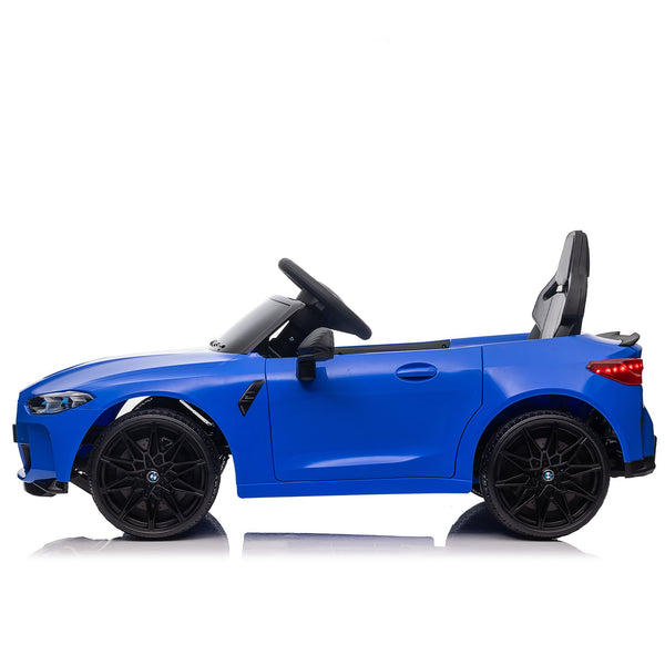 English Elm Bmw M4 Licensed Kids Ride on Car with Parental Remote Dual Motors and Led Lights Blue W1578P214204
